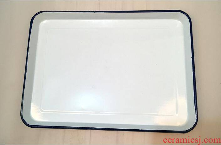 With white enamel tray square plate hotel laboratory tray was rectangular plate With white plate