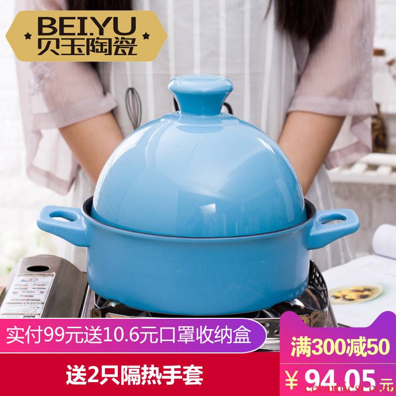 BeiYu tower JiGuo ceramic sand pot soup rice pot stew flame to hold to high temperature freeing up household casseroles stewed cooking pot