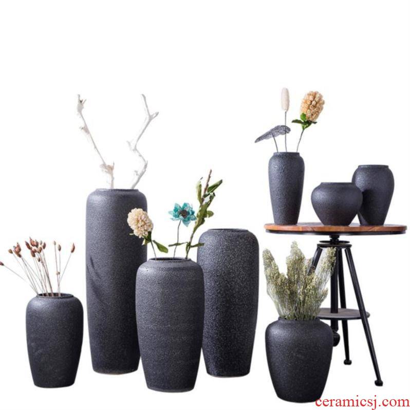 Diamond household ceramic vases, ceramic bedroom atmosphere extended floral modelling bronze pot enamel blue jug