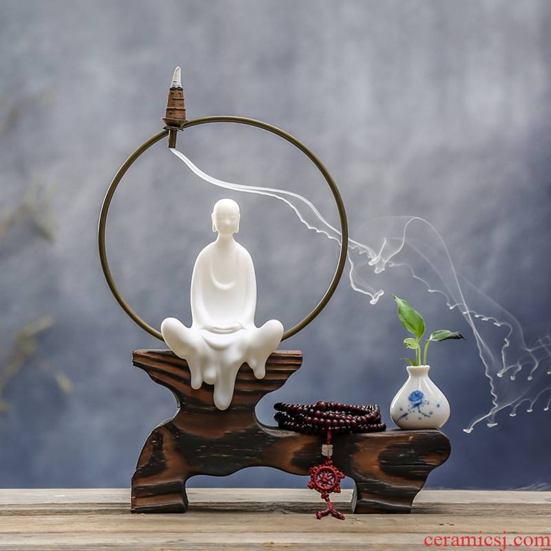 Chinese zen furnishing articles creative home desktop decoration ceramic Buddha sitting room porch corridor office soft outfit