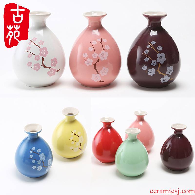 Seven two pack 1 kg flask creative jars with Japanese ancient small empty as cans ceramic jars liquor bottles