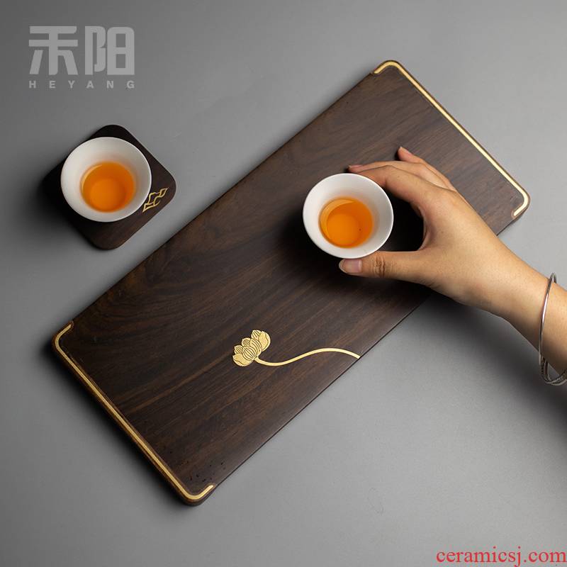 Send Yang ebony dry plate saucer mat wood pot pot bearing sets of kung fu tea tray was home doing mercifully tea table