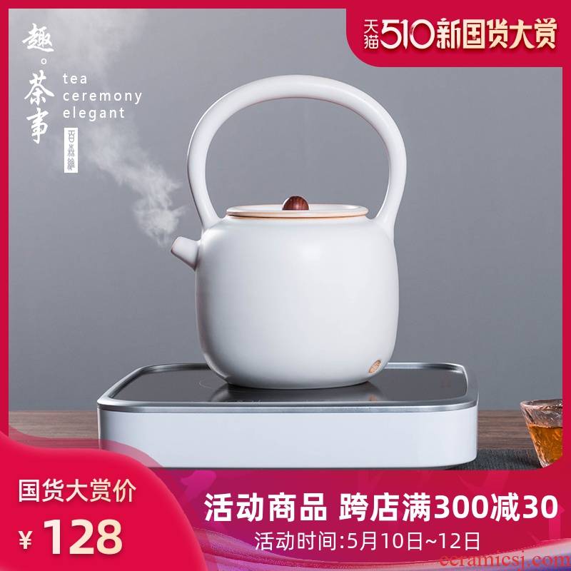 White clay ceramic POTS ceramic pot food cooking pot electric kettle girder TaoLu small tea special tea cooking, household