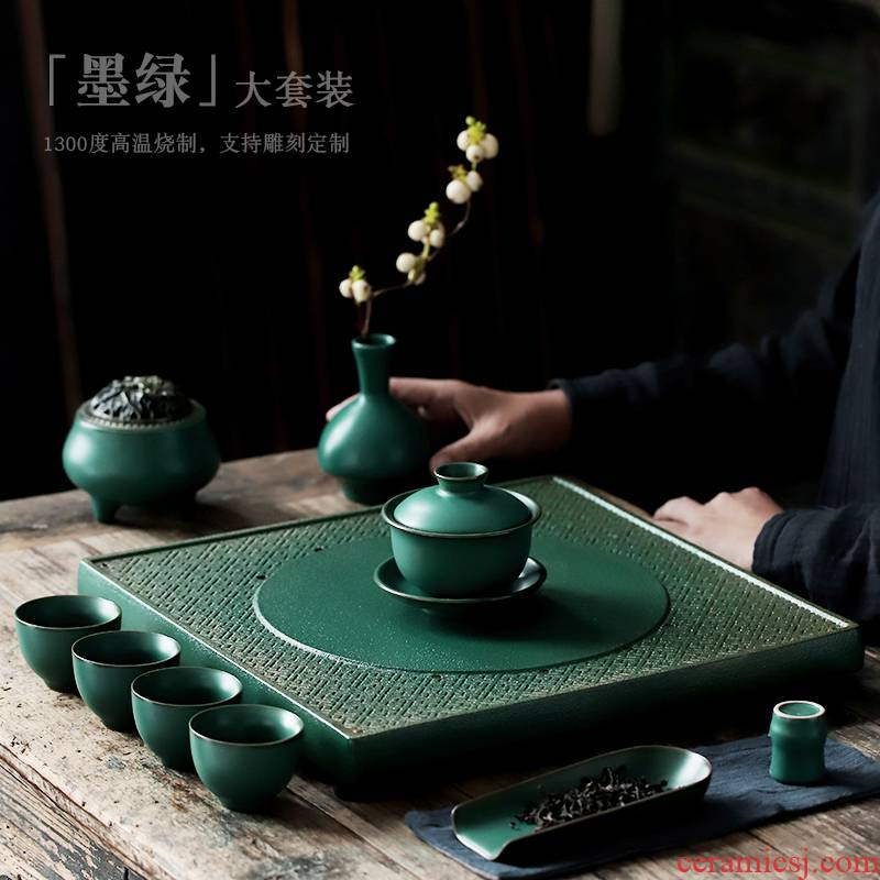 Ceramic tea sets tea tray with a small set of kung fu tea sets the sitting room is contracted tea tray teapot tea cups