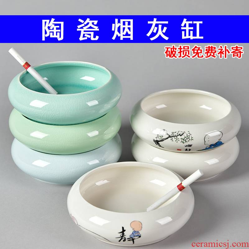 Ceramic creative ashtray move fashion wind large home office continental tide restoring ancient ways is the ashtray