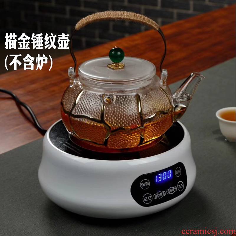The see colour glass pot of electric hammer high temperature resistant to girder TaoLu burn boiled The teapot tea kettle tea set on fire