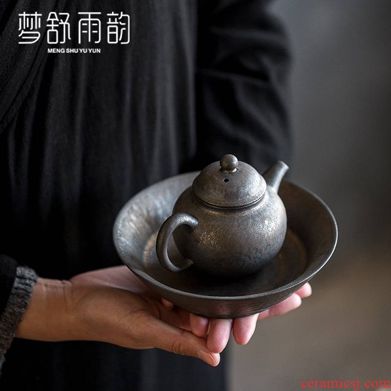 Dream ShuYu rhyme old pot set a pot of ceramic bearing pad dry mercifully tea tray was saving water Japanese zen tea taking retro kung fu