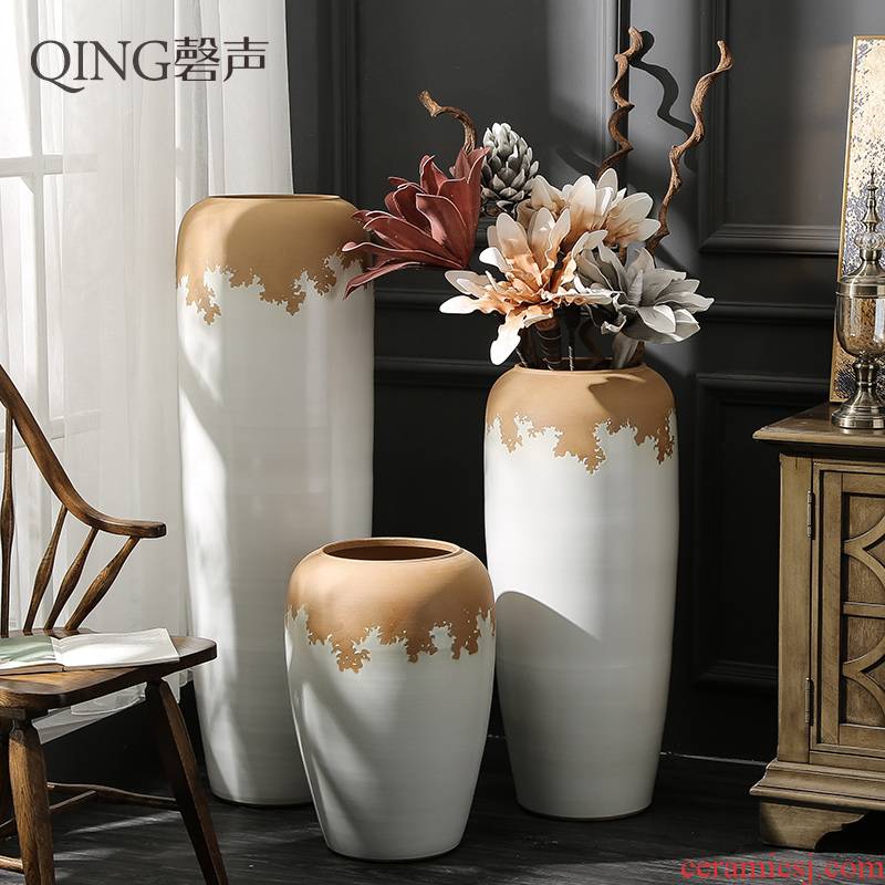Ceramic furnishing articles contracted and I sitting room of large vase hotel villa flower arranging dried flower porcelain decoration decoration