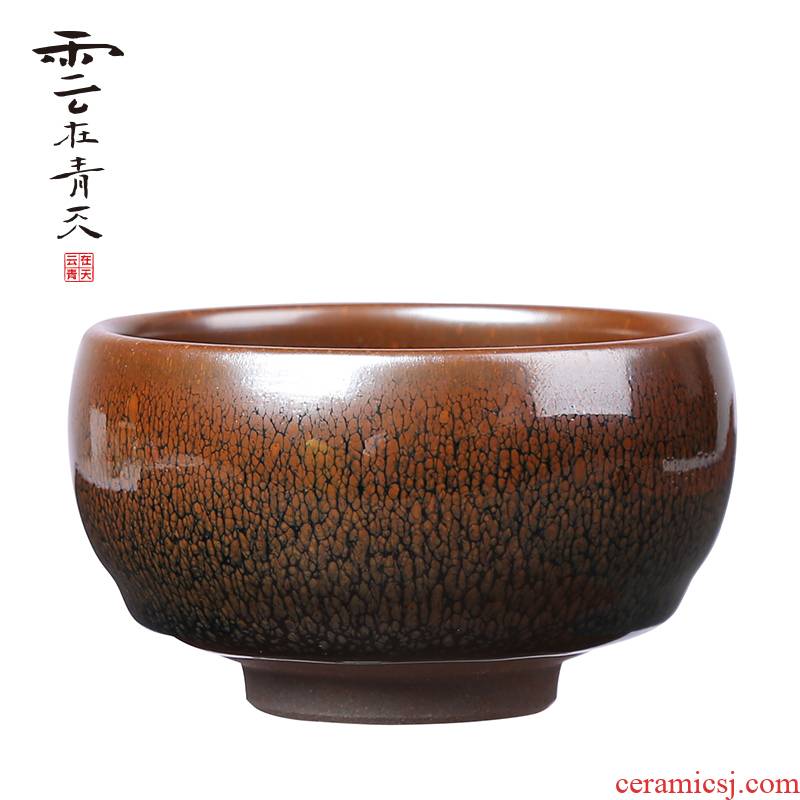 Build partridge spot lamp cup manually temmoku bowl ceramic masters cup large kung fu tea tea sets, small sample tea cup