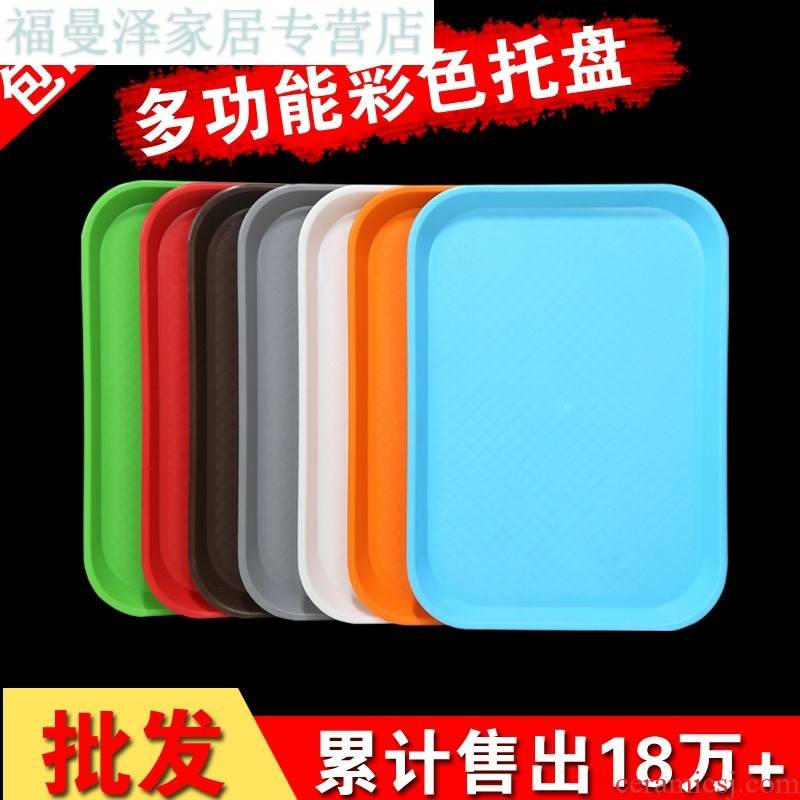 Basin, small white simple plastic rectangular square household square plate tray was mini indoor ground plate