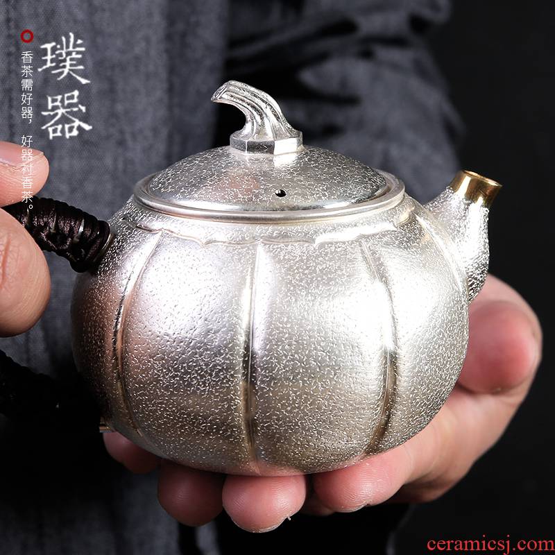 999 Sterling silver, silver pot kettle a dozen silver teapot tea kungfu teapot TaoLu boiling kettle household