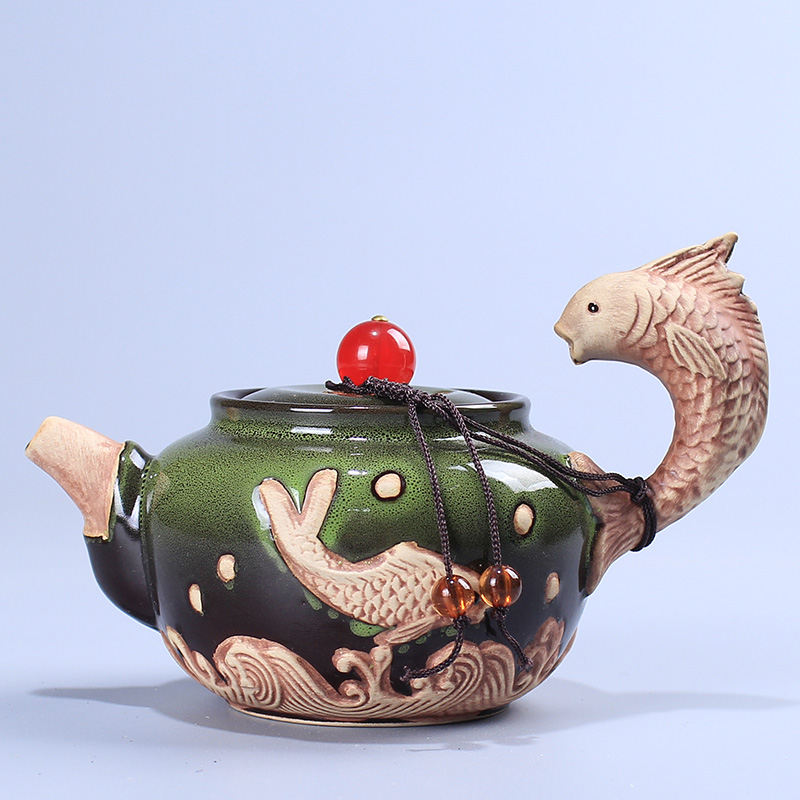 Variable kung fu tea tea teapot single pot of ceramic teapot Japanese household small filter tea in use