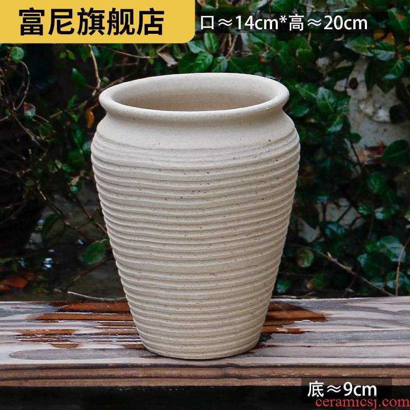 Rich, breathable flowerpot coarse pottery high creative new large ceramic flower pot pot clearance fleshy mage, tao
