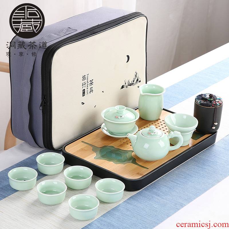 In building travel tea set teapot teacup is suing tour charter to their bamboo household celadon kung fu tea tray