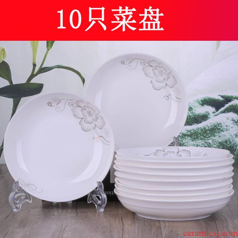 6 0 jingdezhen ceramic plates home dishes circular plate side dish soup plate deep dish plate tableware