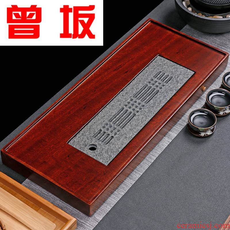 Once sitting hua limu tea tray was the whole piece of solid wood tea sea sharply stone tea tray was contracted household bakelite type tea table sheet