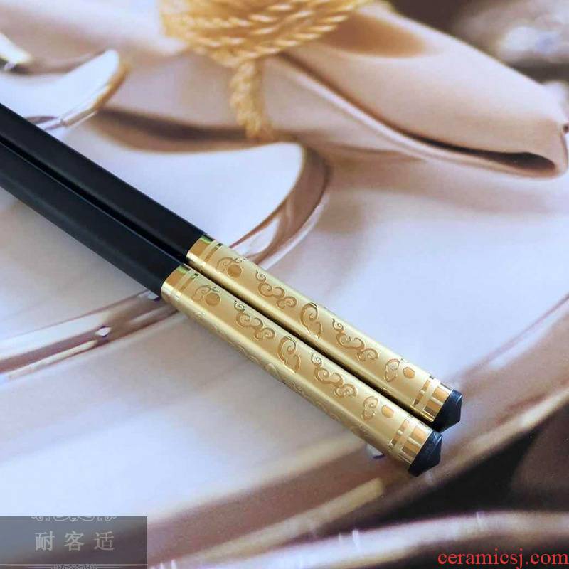 Hold to guest comfortable and healthy alloy chopsticks tableware Chinese wind restoring ancient ways Jin Longyin dragon traditional non - metallic chopsticks chopsticks alloy