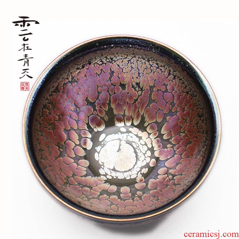 Partridge spot to build one kung fu master cup tea sample tea cup large bowl temmoku undressed ore checking ceramic cups