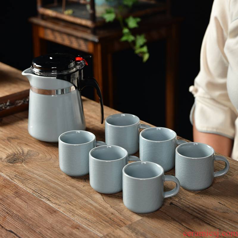 Your up open piece of elegant pot with the big cup hot filtering ceramic teapot tea; Preventer bladder capacity with gift box
