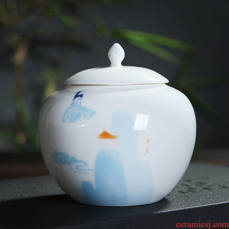 Large, medium and white porcelain tea pot, ceramic pot seal storage POTS storage tanks receives produces a small pot