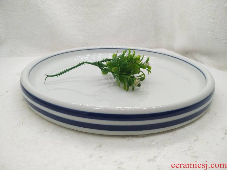 Nostalgic FanPan pepper fish head plate round ceramic big plate shallow dish plate cold dish dish organic ltd. hotel