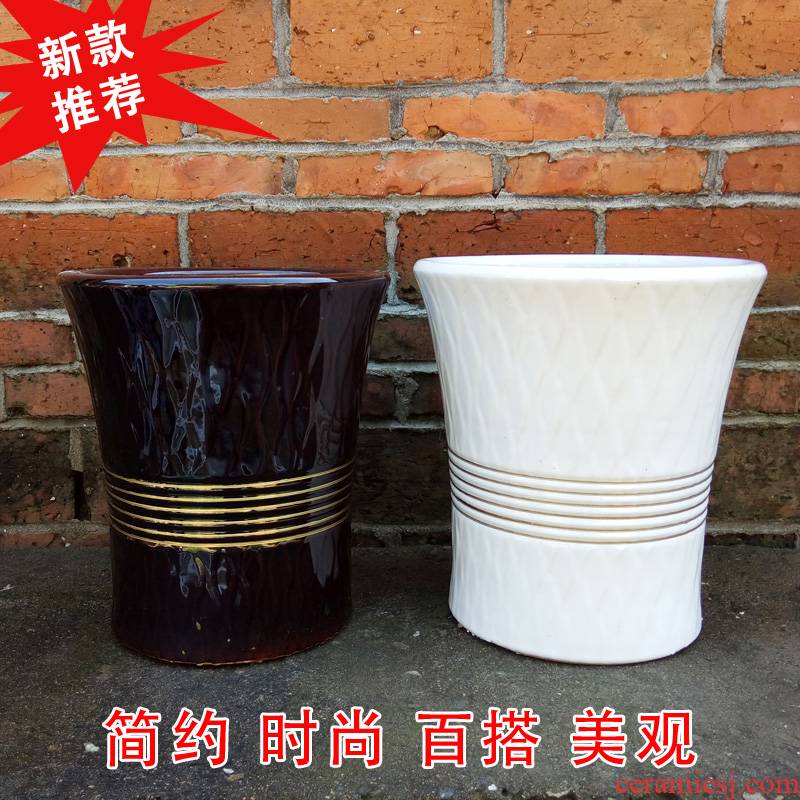 High ceramic flower pot large rich tree money tree, a flower pot indoor green, the plants potted flower pot sitting room is contracted package mail