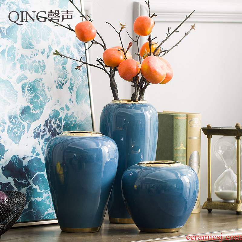 European vase modern simulation flower arranging furnishing articles contracted sitting room porch TV ark, household ceramic jewelry dried flowers