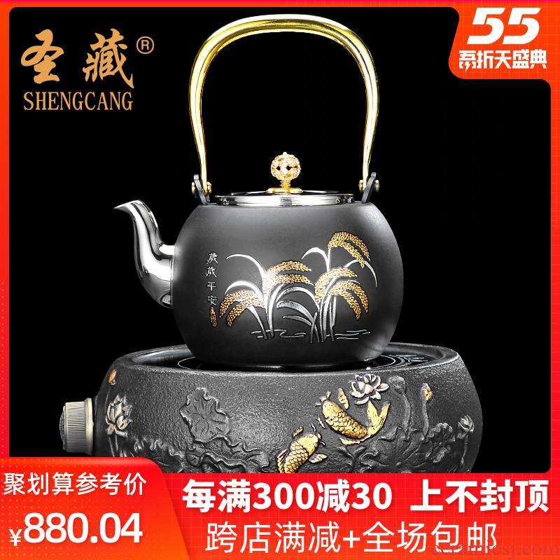 Stainless steel cooking tea ware suit household paint high girder teapot high - capacity electrical TaoLu boiling kettle pot