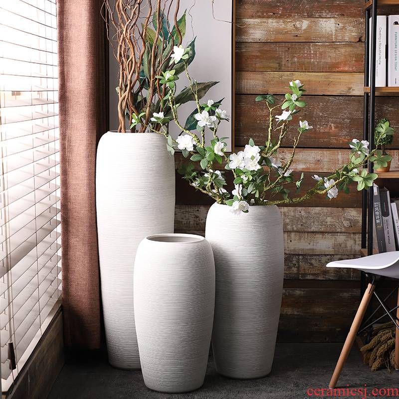 Nordic breeze ground ceramic vase planting dry flower is placed contracted and I sitting room flower arranging flowers large household decoration