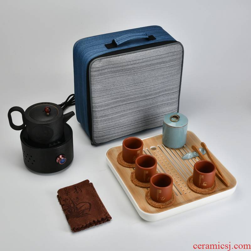 Xu ink electric TaoLu boiled tea travel tea set with boiling water portable bag in Japanese household glass teapot cup