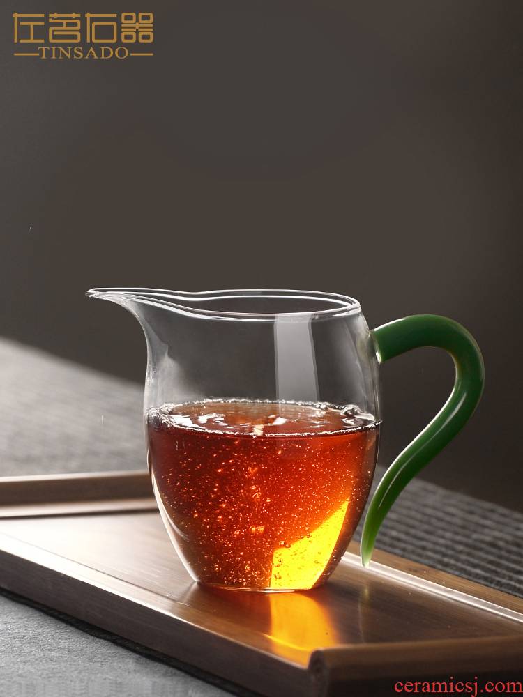 ZuoMing right implement fair transparent heat - resistant glass cup upset with the chick kunfu tea and a cup of tea is the tea set