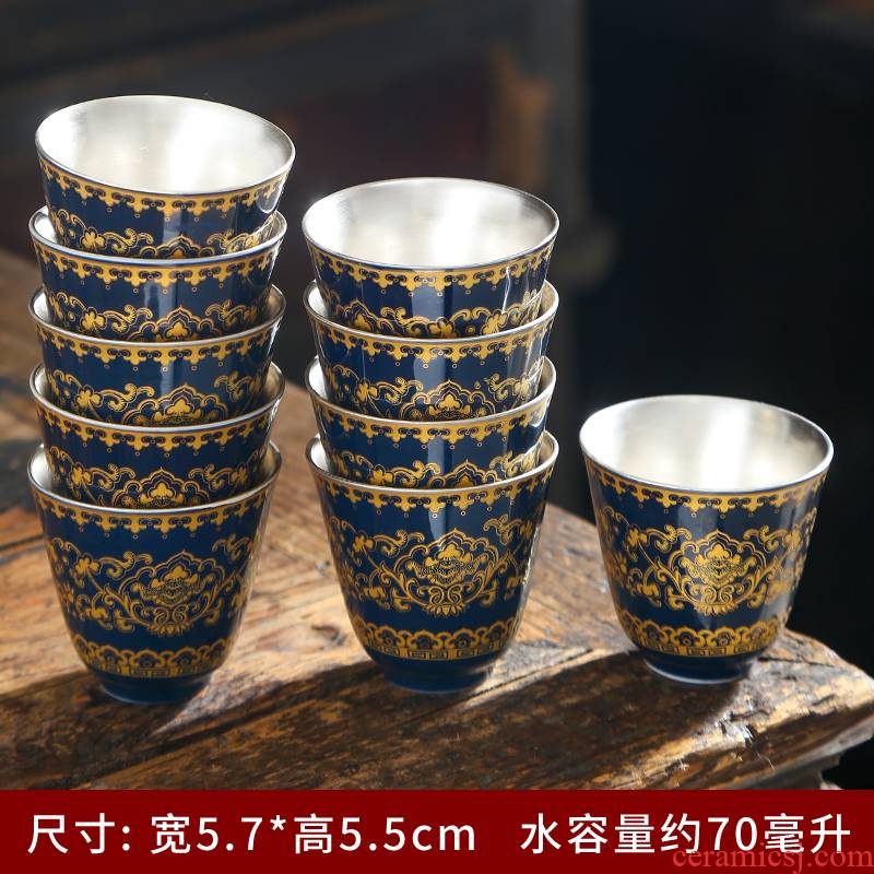 Jingdezhen ceramic cups checking sample tea cup individual CPU master cup single CPU device gold colored enamel cups