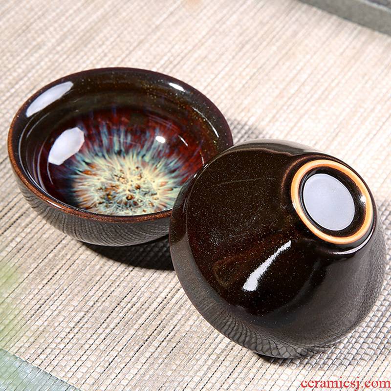Porcelain heng tong kung fu tea tea cup sample tea cup small household ceramics up master single building lamp cup bowl