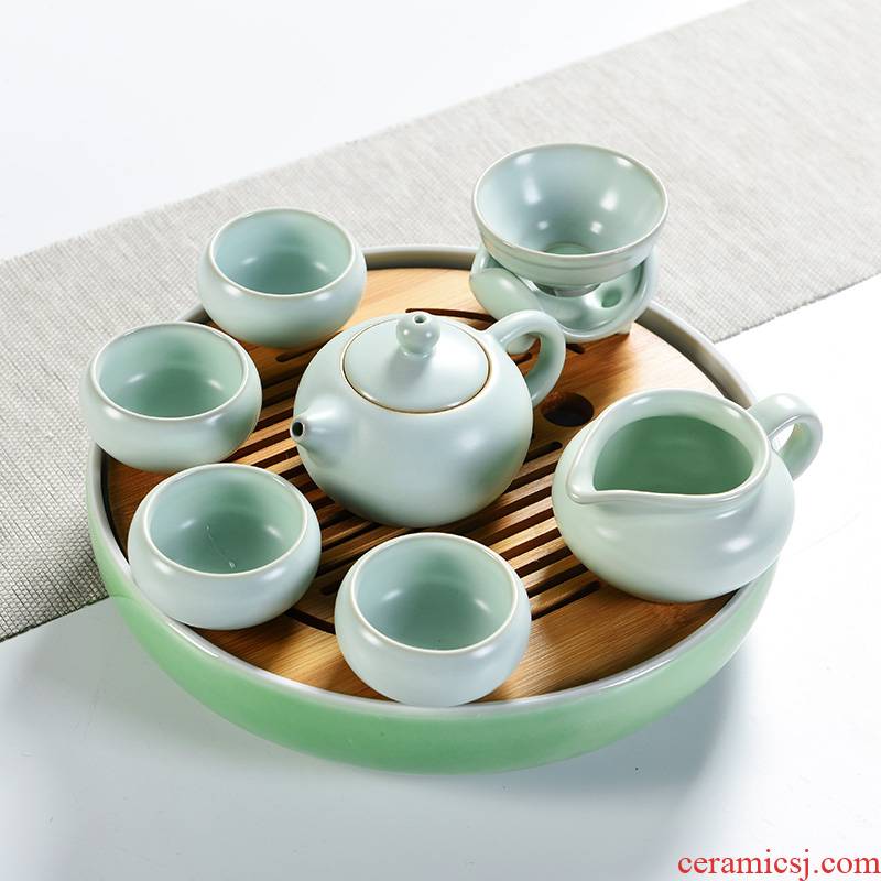 Japanese porcelain god portable dry tea tray ceramic contracted kung fu tea set suits for your up travel home teapot tea table