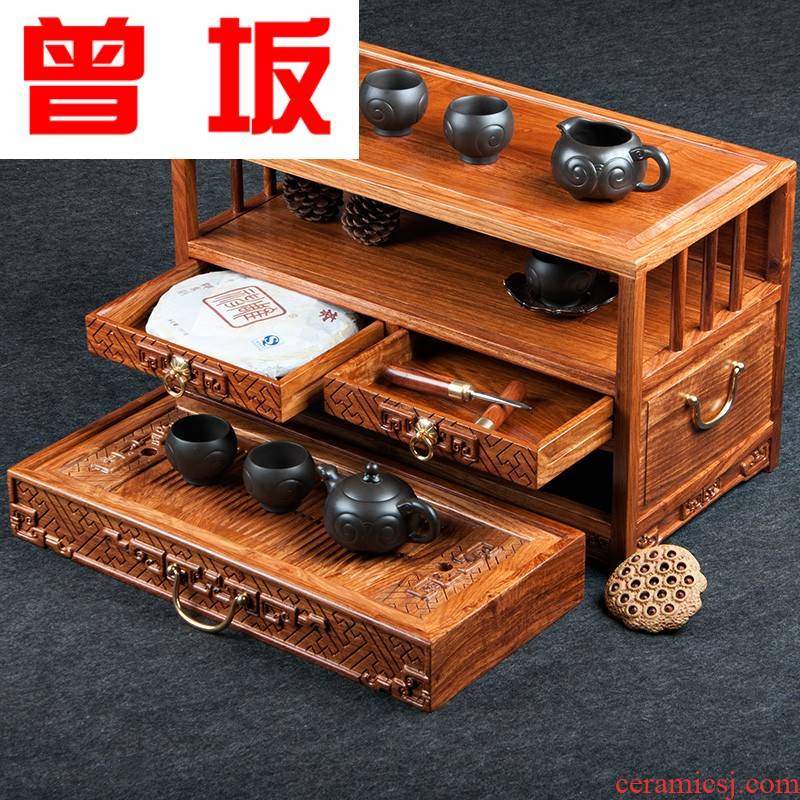 Once sitting portable is suing travel tea set suits for huang hua limu tea tray puer tea has the car of a complete set of kunfu tea