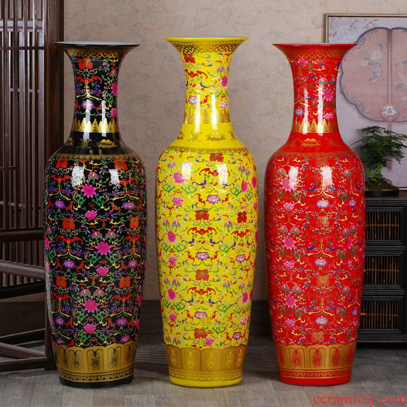 Jingdezhen ceramics of large vases, new Chinese style living room TV ark, hotel decoration to heavy large high furnishing articles