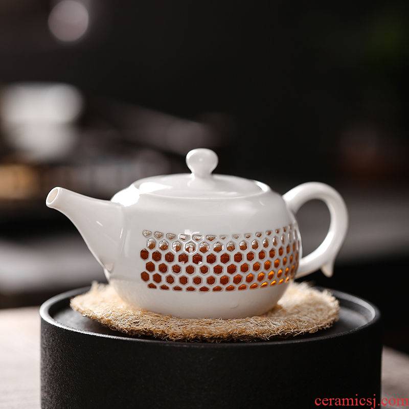 Hui shi and exquisite originality ceramic kung fu tea set home tea cup teapot jingdezhen contracted tureen tea art