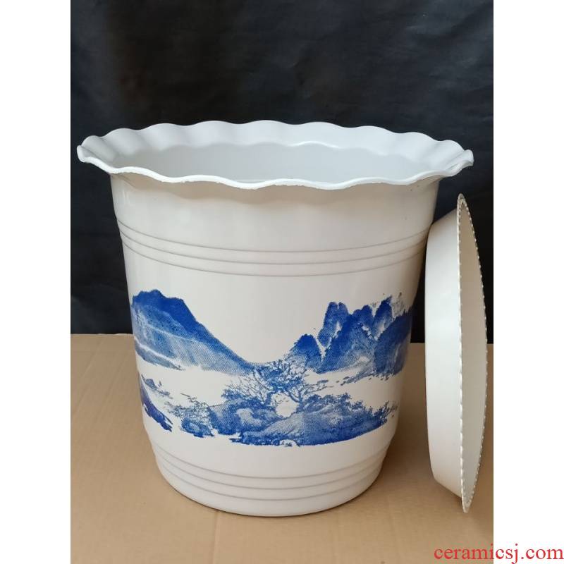 Low price promotion package mail oversized thickening of plastics and imitation ceramic flower pot tray indoor round the balcony