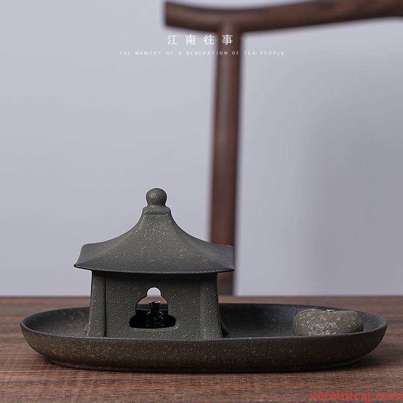Jiangnan past zen joss stick incense coil and ceramic incense furnace Japanese tea taking wingceltis household indoor fragrant incense buner