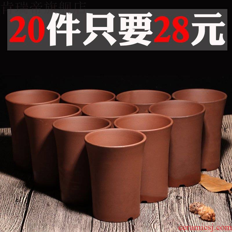 Meaty plant basin of Chinese style flowerpot special offer a clearance wholesale ceramic purple living room couch potato flower pot in vientiane basin
