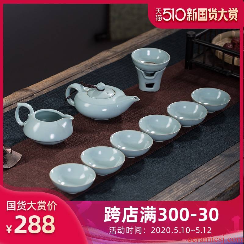 You implement your up tea set contracted household ceramics porcelain can keep open piece of kung fu tea tea set the teapot
