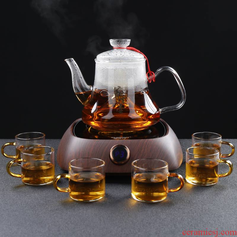 Steam boiling tea ware glass teapot tea steamer electrothermal electric TaoLu boiled tea stove black tea pu - erh tea, white tea teapot