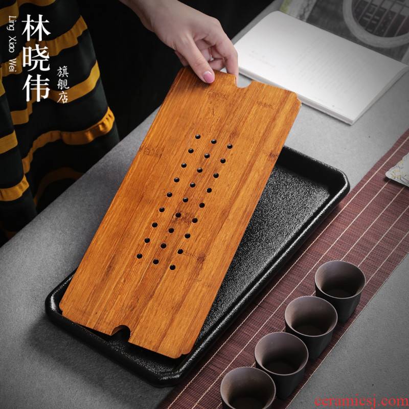 Japanese dry plate of tea sets weight bamboo dry terms ceramic tea tray household contracted kung fu tea set storage type bamboo pallets