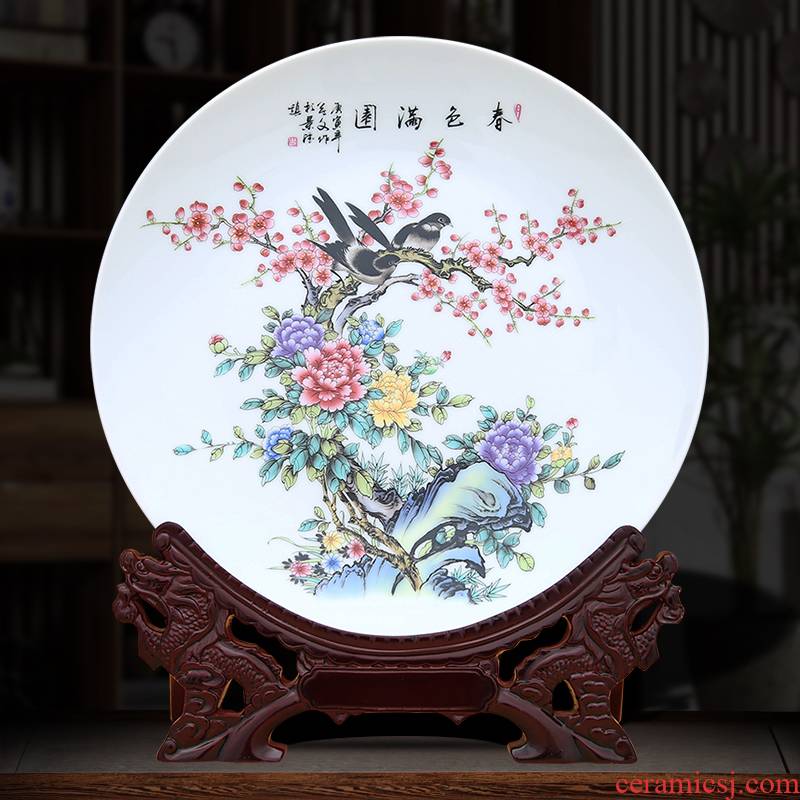 Spring scenery garden decoration plate of to industry