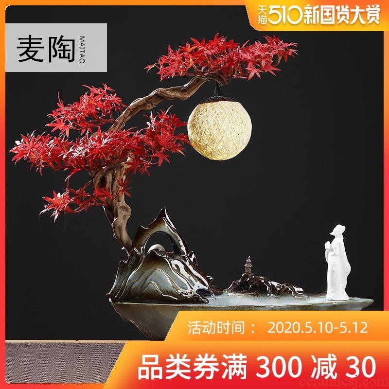 MaiTao water fountains in plutus feng shui wheel humidifier household adornment handicraft little sitting room office furnishing articles