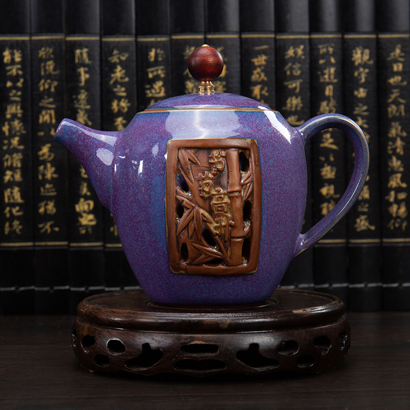 Ronkin vesicles ceramic teapot kung fu tea sets spare parts manual single pot home tea with tea