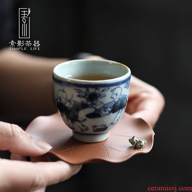 Plain film creative lotus leaf cup mat purple sand cup against the hot insulation pad tea zero cup home lotus site of frogs