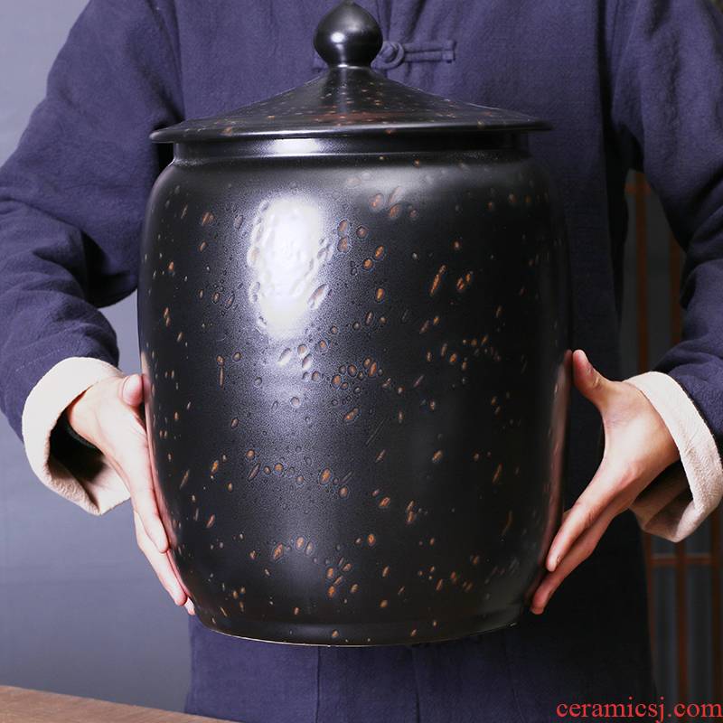 Jingdezhen ceramic tea pot large storage POTS 12 tea cake and tea urn home storage tank seal as cans