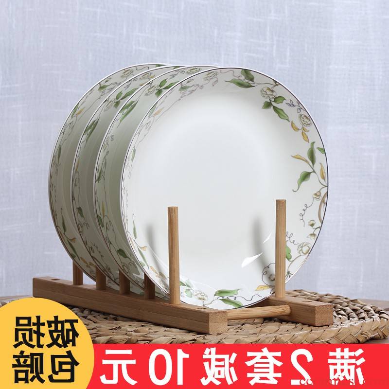 Four 8 inches round ipads child creative porcelain ceramic plate LIDS, deep home dishes Chinese plate