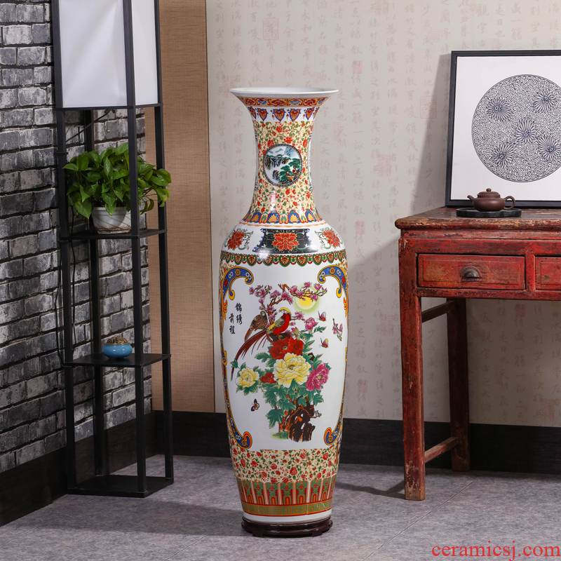 Jingdezhen ceramics of large vase hotel version into Chinese flower arrangement sitting room adornment is placed